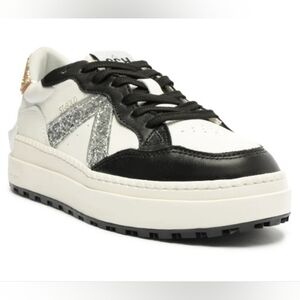 SCHUTZ ST BOLD NWOB Silver & Gold Glitter Leather Upper Sneaker Women Size 8B